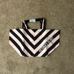 Victoria’s Secret Black & Pink Canvas Tote